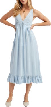 WISHLIST Ruffle Trim Midi Dress