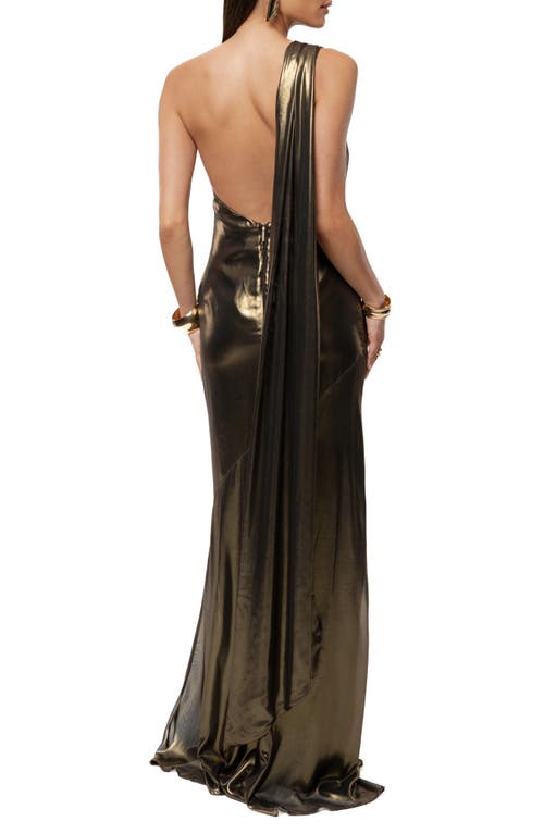 Jluxlabel Night Of Elegance Metallic Gown In Green