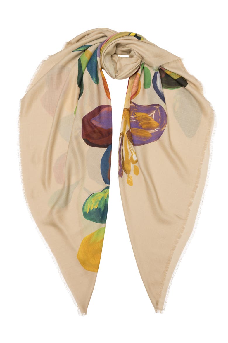 Catrina - Large Modal Cashmere Scarf for Women, Main, color, Beige