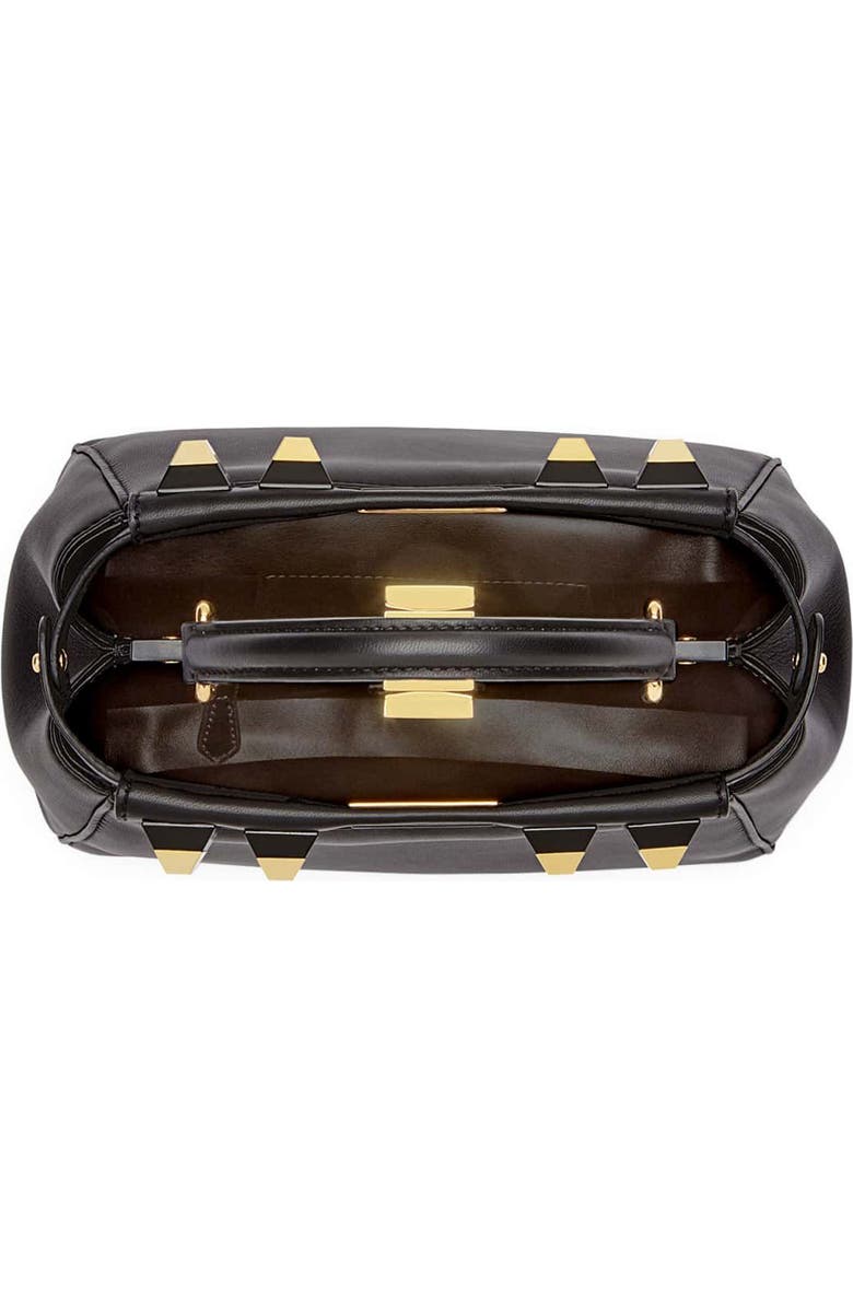 Fendi Mini Peekaboo Studded Leather Bag, Alternate, color,