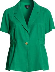 Tahari ASL Short Sleeve Linen Jacket