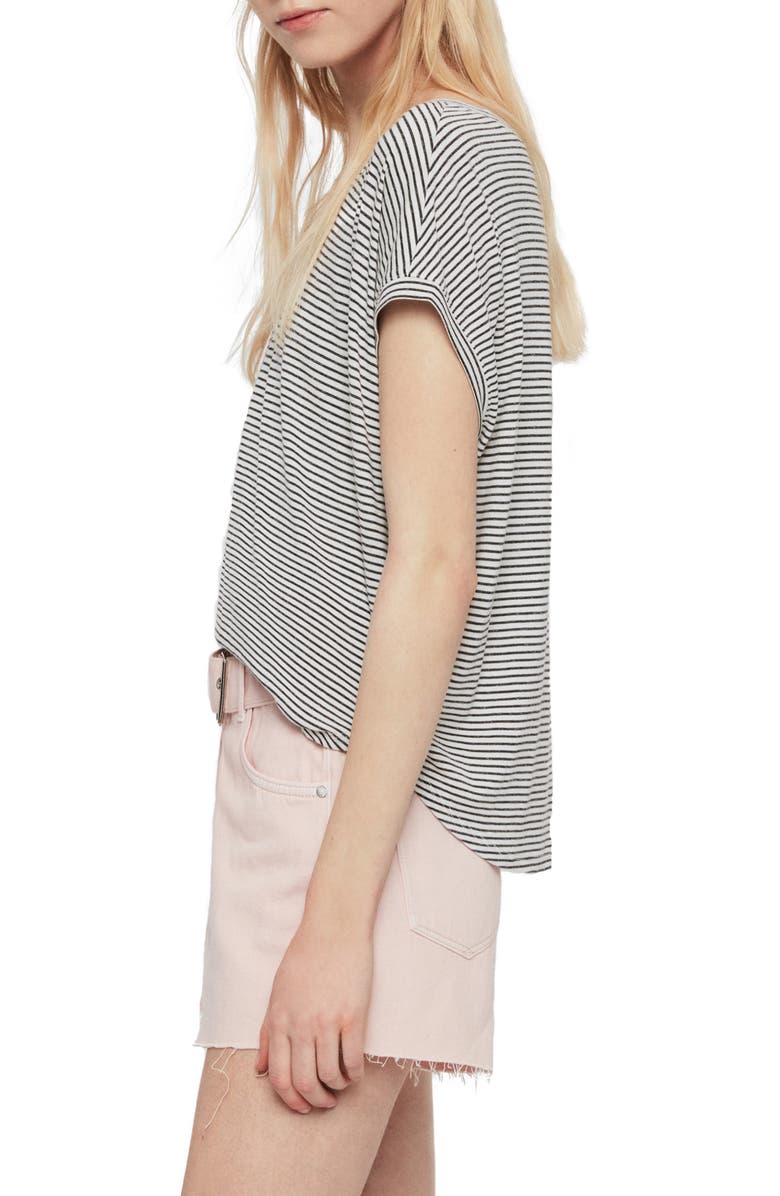 AllSaints Brea Stripe Tee, Alternate, color,