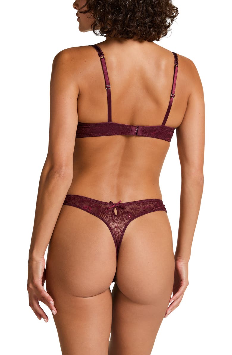 Hunkemöller Isadora Padded Underwired Bra, Alternate, color, Red