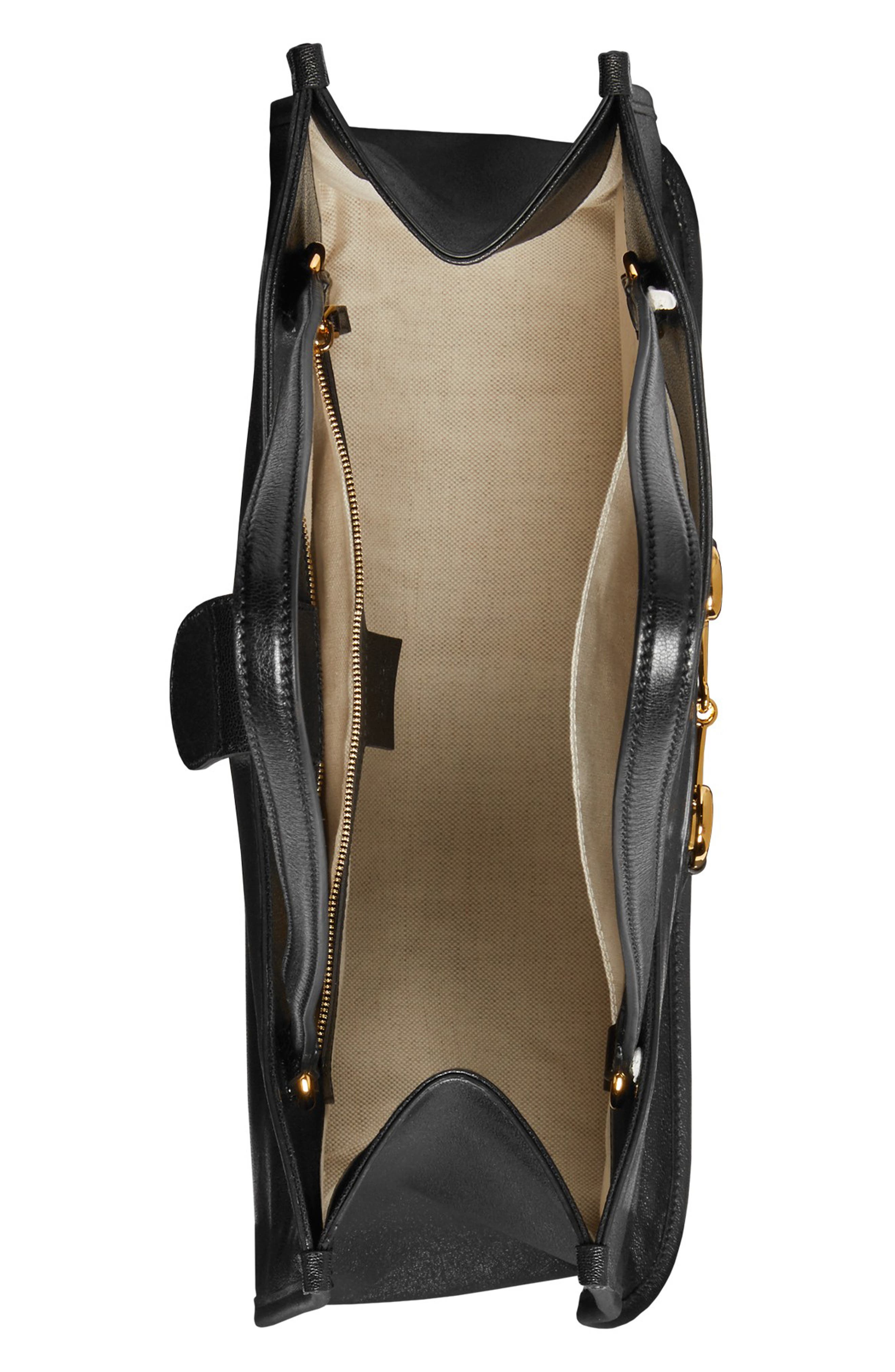 Gucci 1955 Horsebit Leather Tote, Alternate, color, 