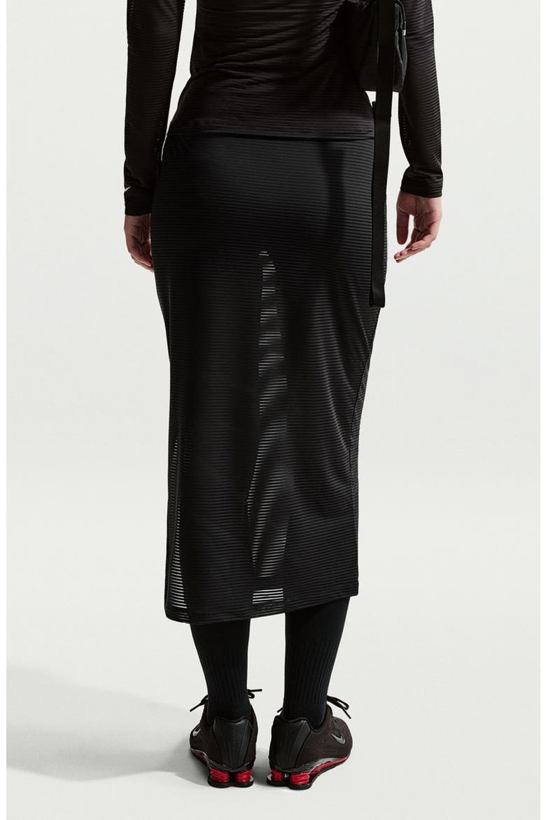 Stripe Sheer Midi Skirt (Women) | Nordstrom
