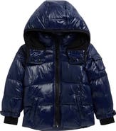 S13 Kids' Downhill Glossy Hooded Puffer Jacket