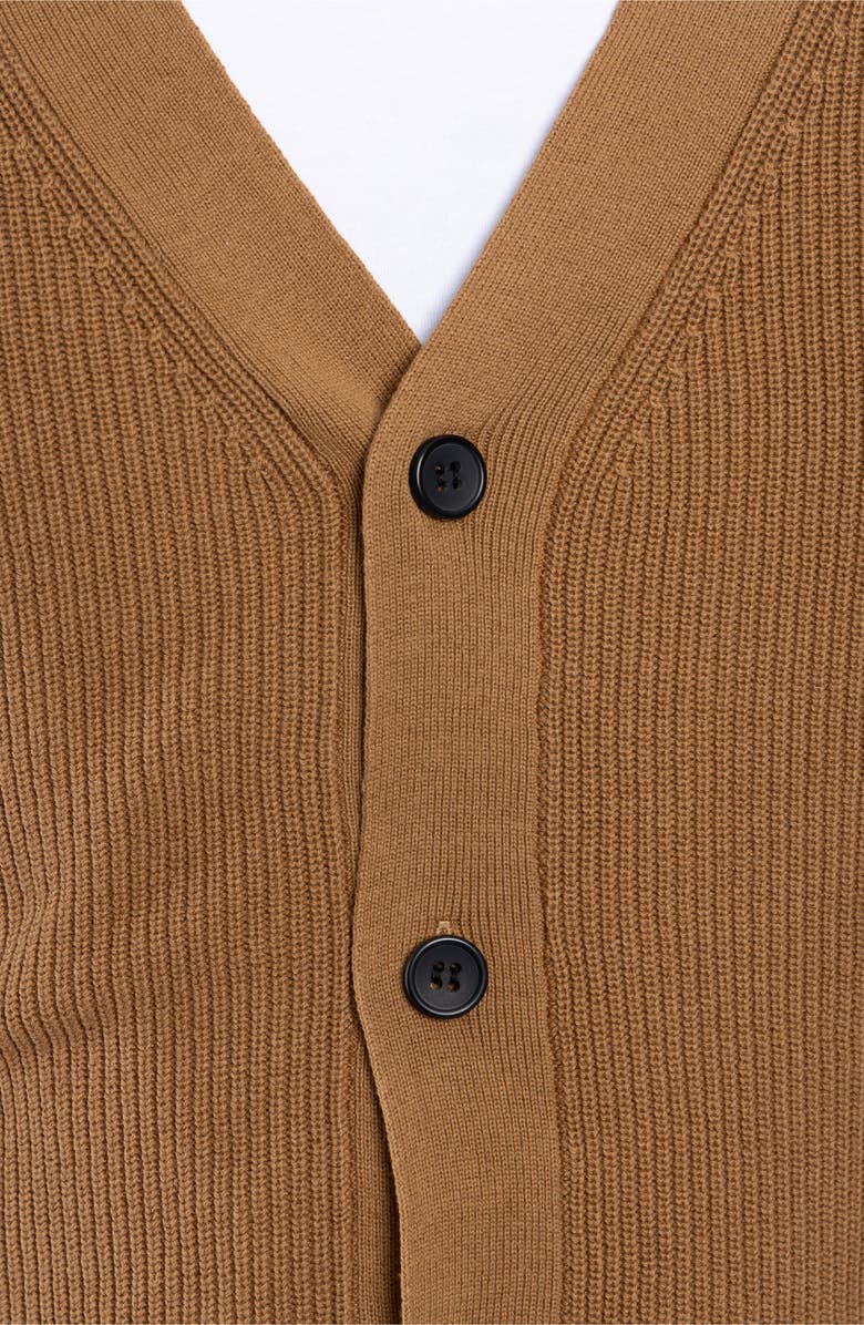 XRAY V-Neck Sweater Cardigan, Alternate, color, British Khaki