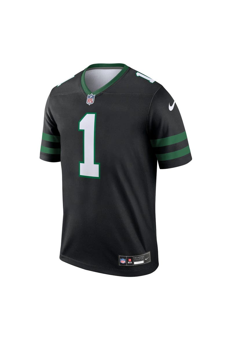 Men's Nike Ahmad Sauce Gardner Black New York Jets Alternate Legend Player Performance Top, Alternate, color, Black