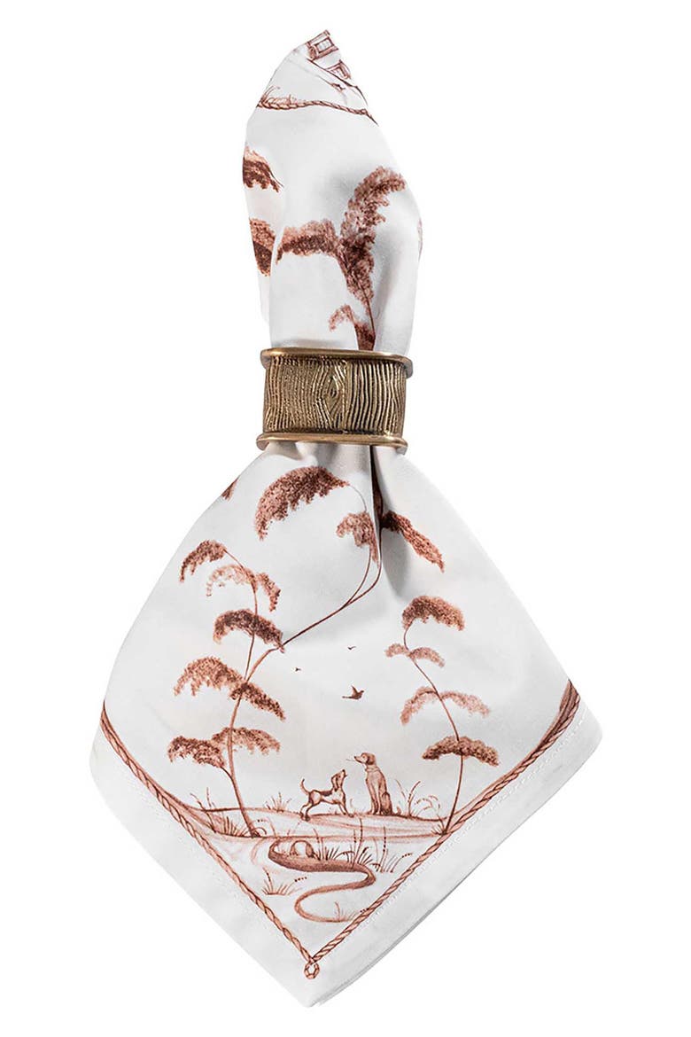 Set of 4 Country Estate Harvest Napkins, Alternate, color, SEPIA