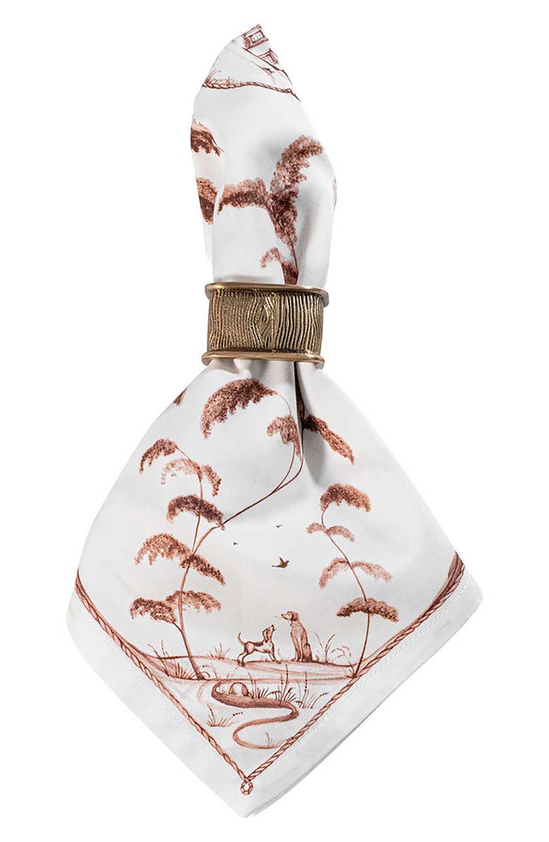 Juliska Set of 4 Country Estate Harvest Napkins, Alternate, color, Sepia