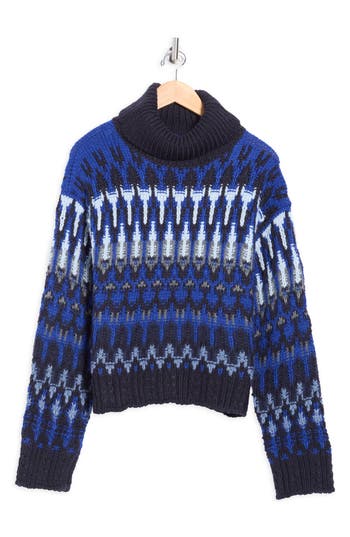 Ramy Brook Rufus Fair Isle Turtleneck Sweater In Multi