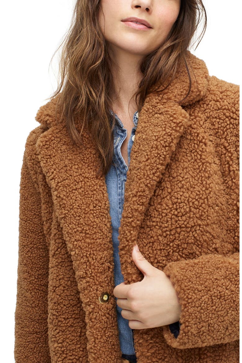 Teddy Topcoat, Alternate, color, WARM BRANDY