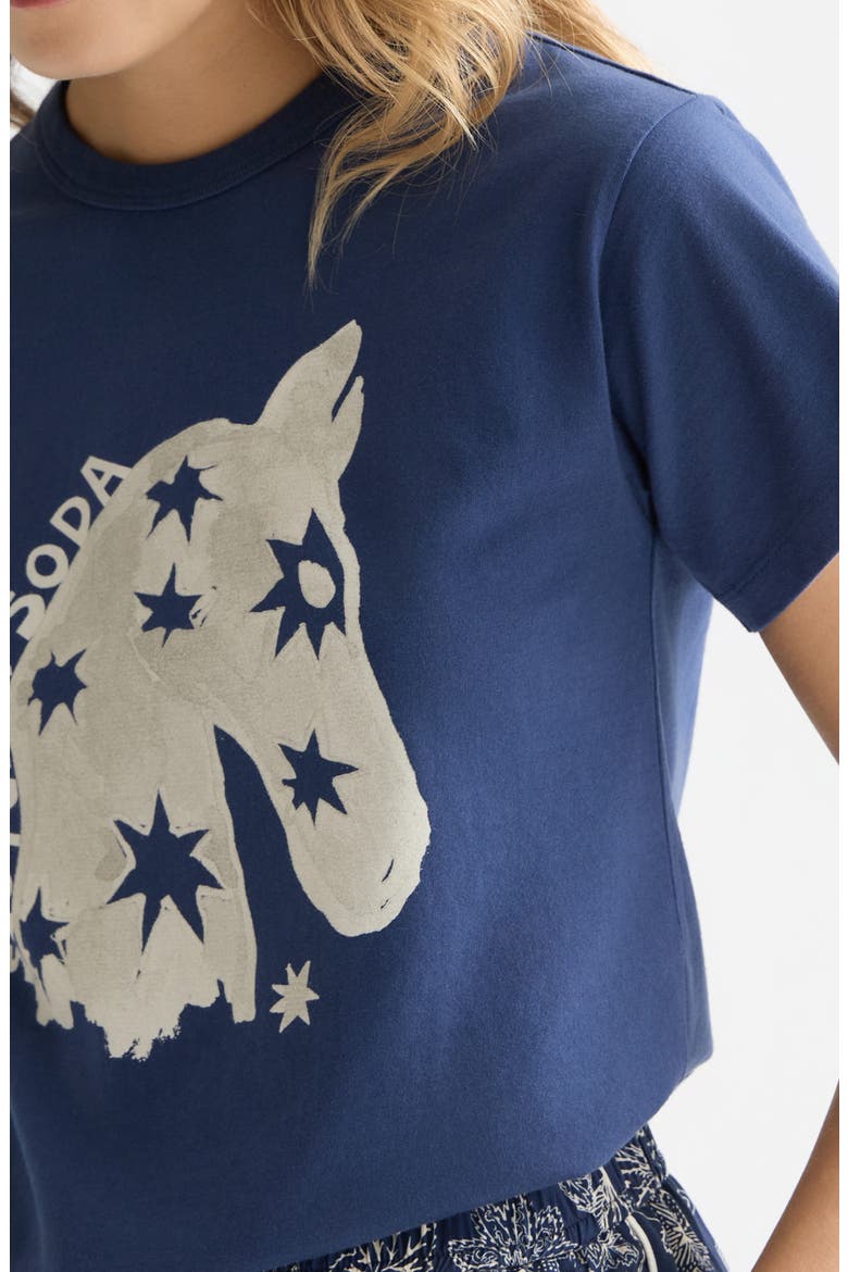 Horse Cotton Graphic T-Shirt, Alternate, color, OCEANA