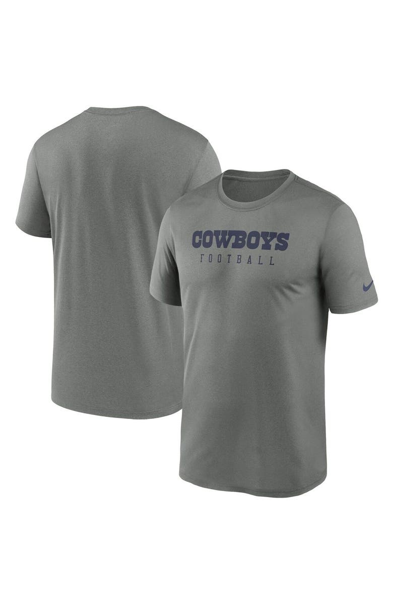 Nike Men's Nike  Heather Gray Dallas Cowboys Sideline Legend Performance T-Shirt, Main, color, Heather Gray