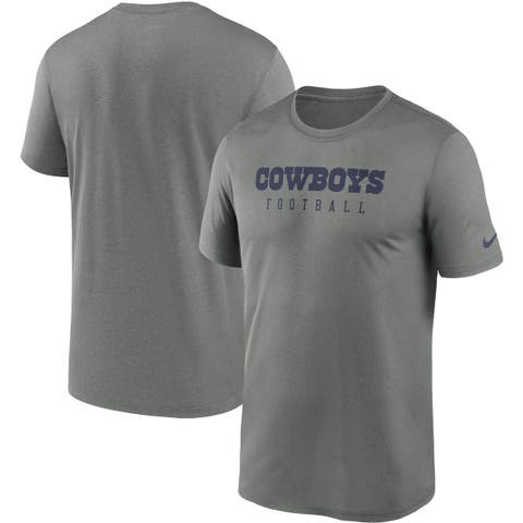 Men's Nike  Heather Gray Dallas Cowboys Sideline Legend Performance T-Shirt