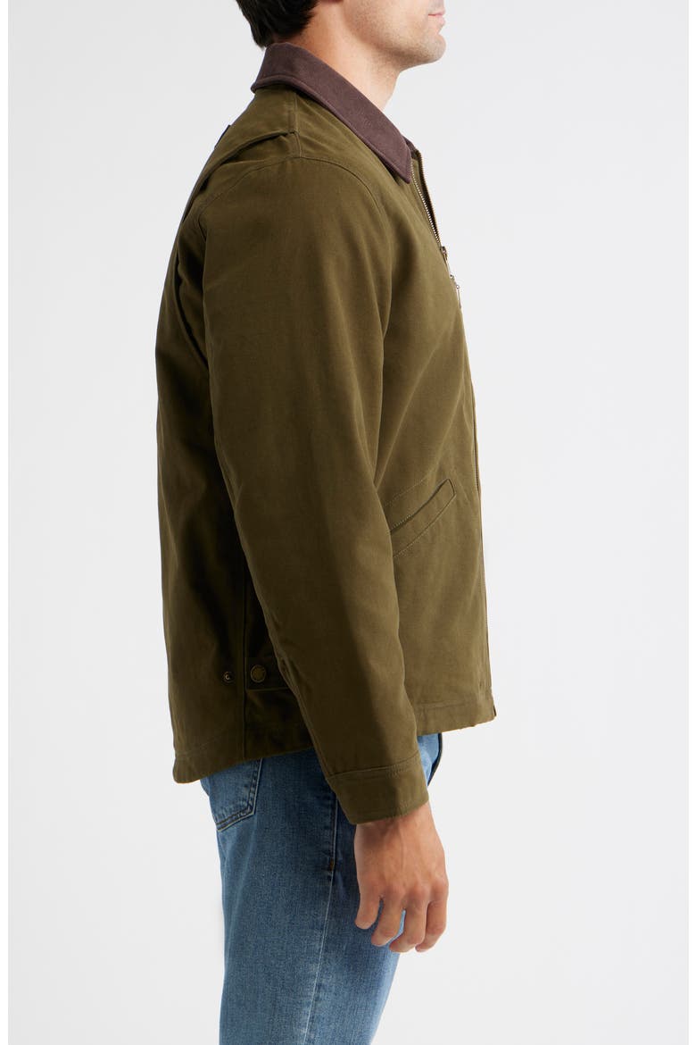 Tahoma Cotton Canvas Trucker Jacket, Alternate, color, DARK OLIVE