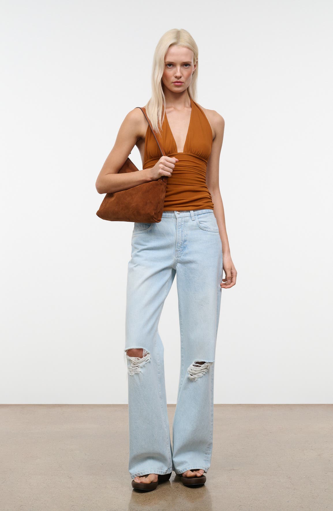 Dani Leather Shoulder Bag, Alternate, color, TABAC
