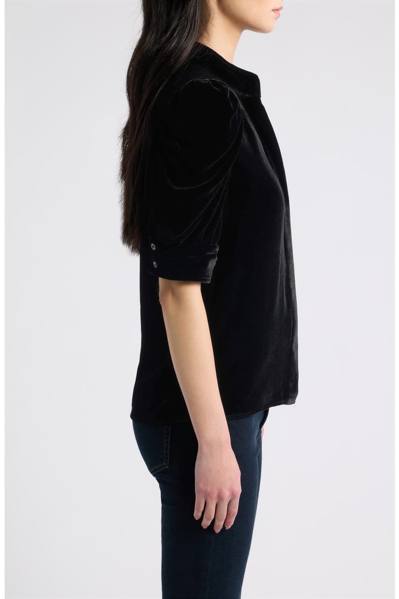 Gillian Velvet Top, Alternate, color, BLACK