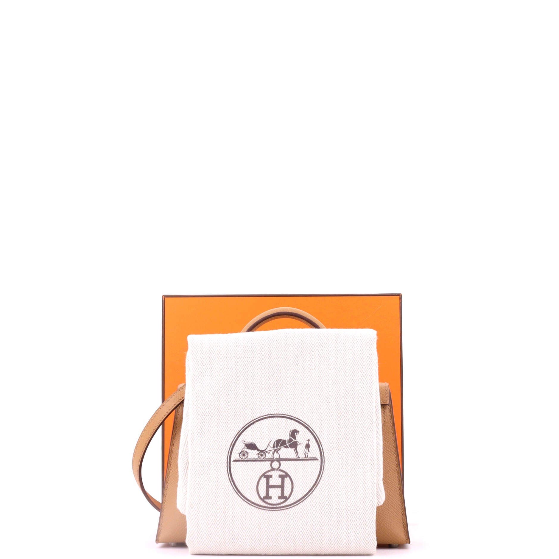 Kelly Mini II Bag Brown Epsom with Palladium Hardware 20, Alternate, color, Beige