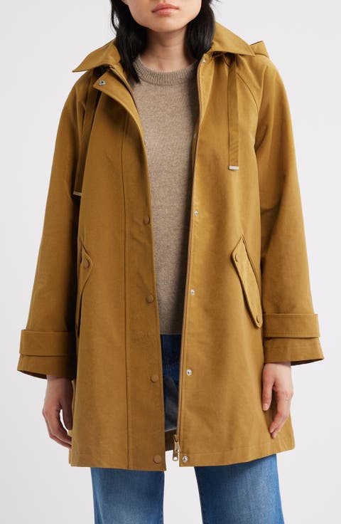 Flared Hooded Raincoat