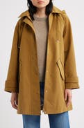 Bernardo Flared Hooded Raincoat