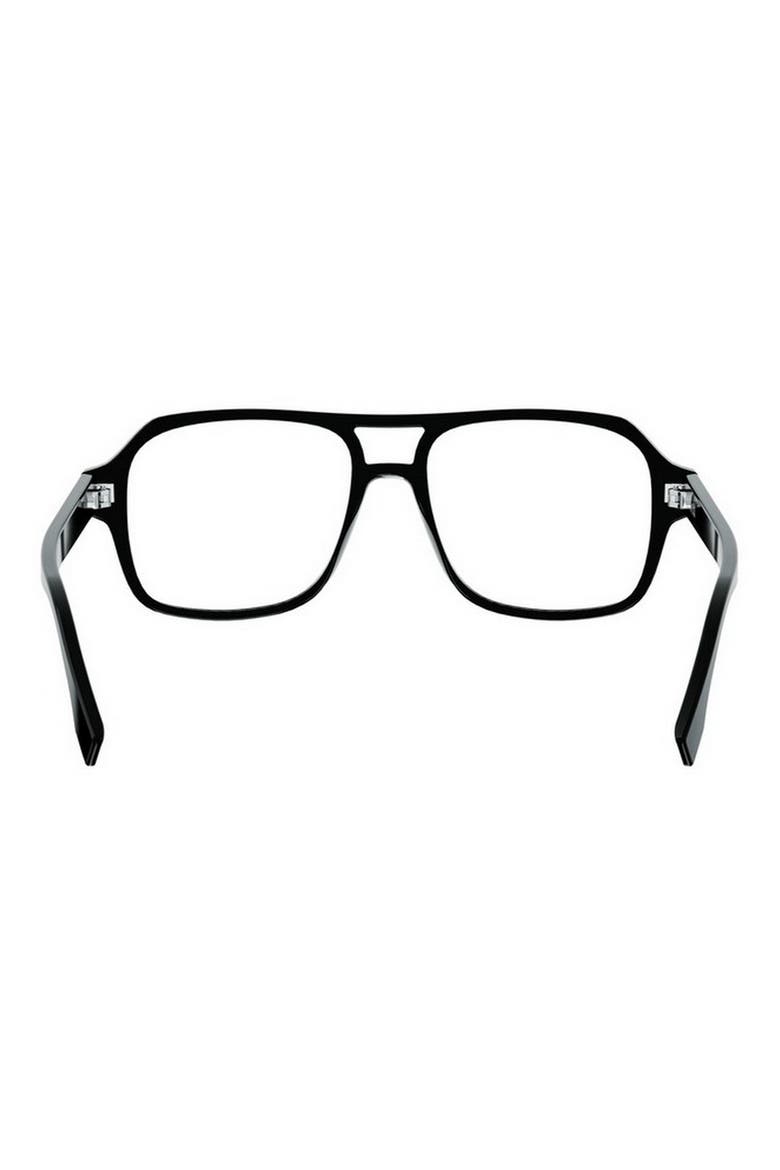 FF Squared 54mm Square Optical Glasses, Alternate, color, SHINY BLACK