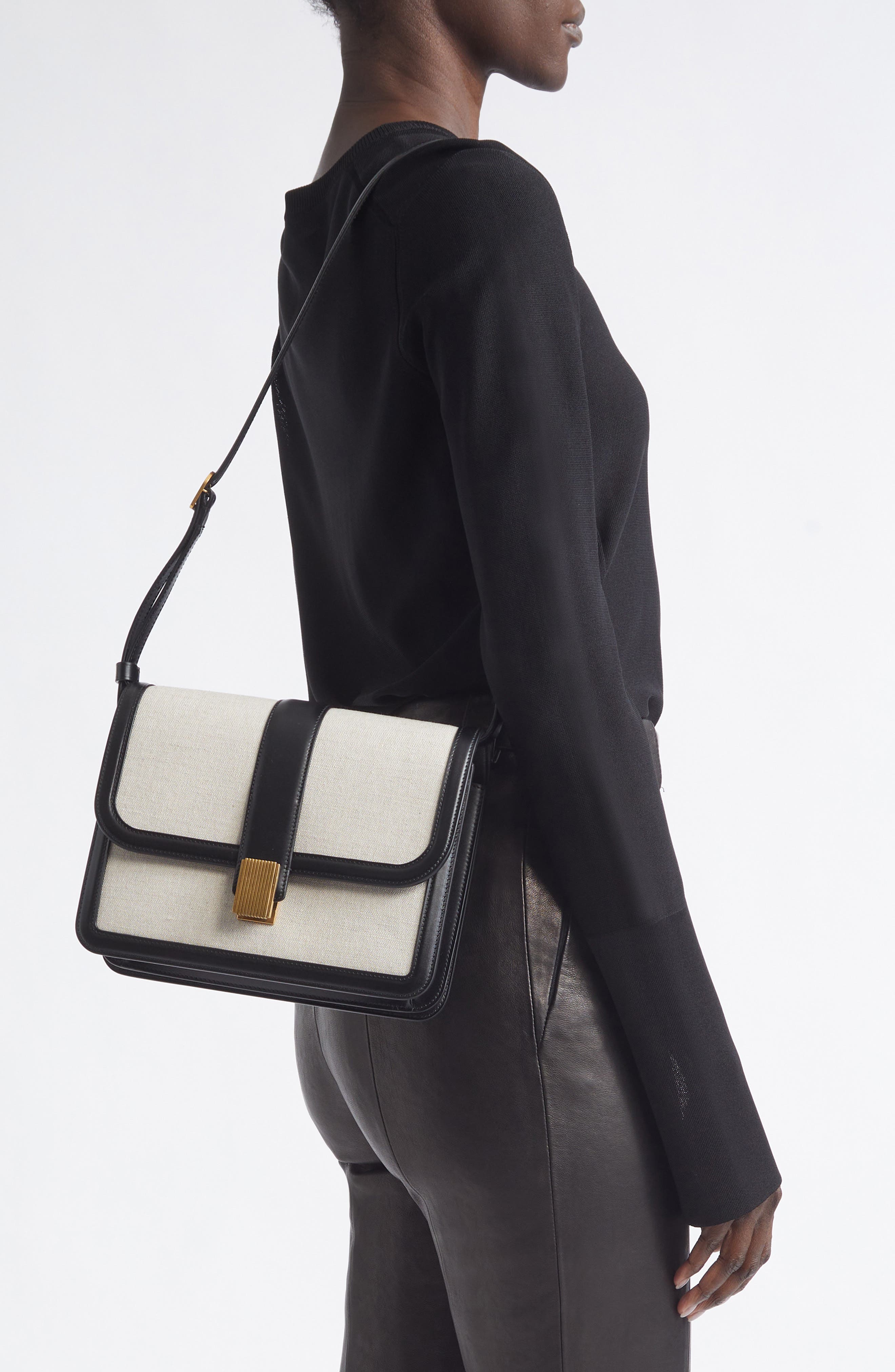 Blake Crossbody Bag, Alternate, color, BLACK / NATURAL