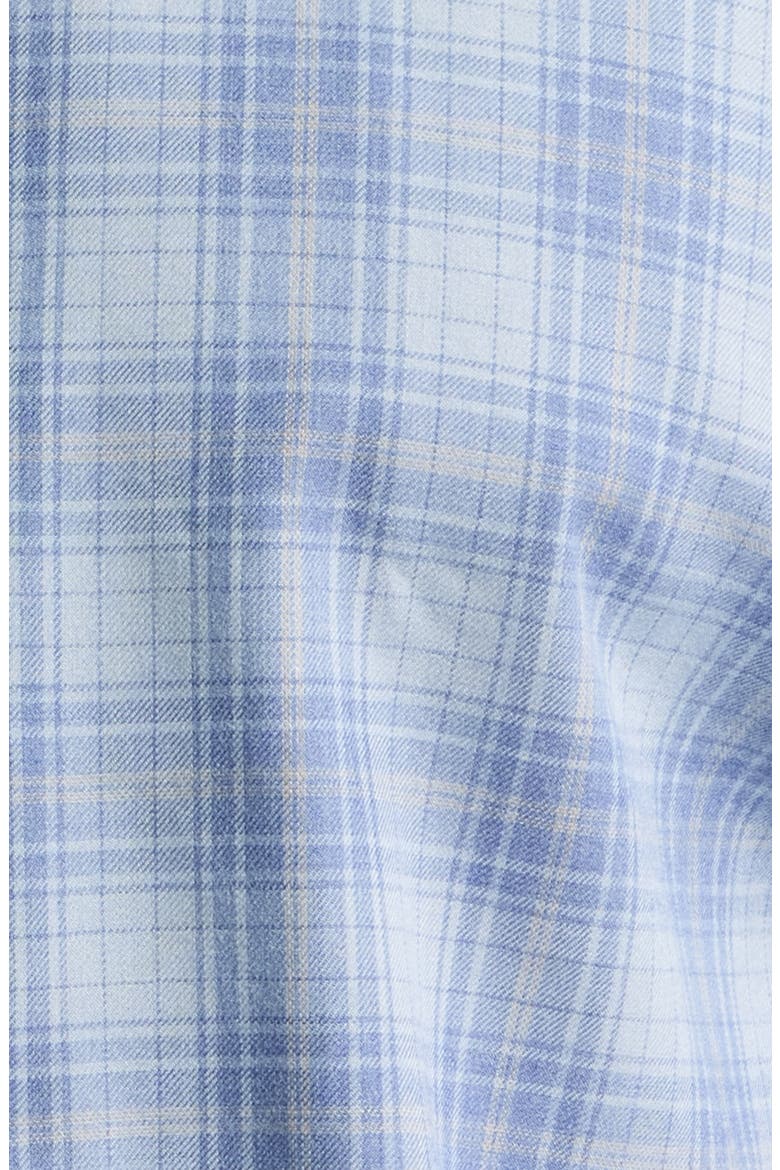 Dean Performance Flannel Plaid Button Up Shirt, Alternate, color, GRAVEL BLUE