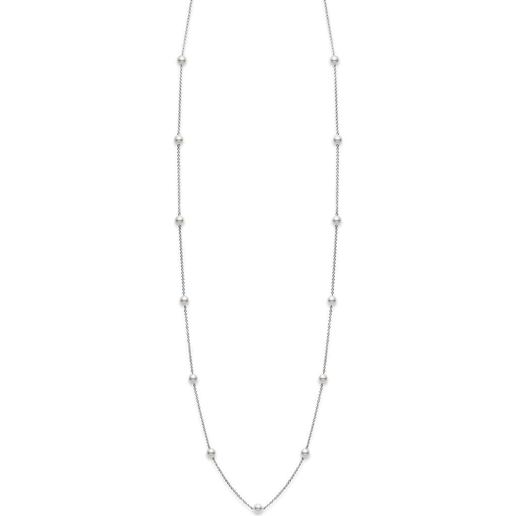 Mikimoto Akoya Pearl Station Necklace in White Gold  product