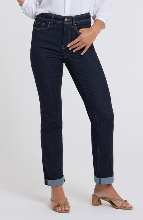 Marilyn Triple Stitch High Waist Straight Leg Jeans