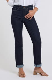 NYDJ Marilyn Triple Stitch High Waist Straight Leg Jeans