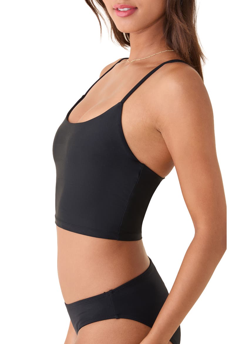 The Amalfi Crop Tankini, Alternate, color, BLACK