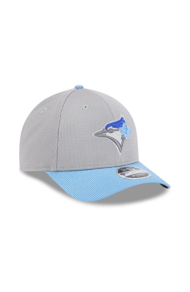 New Era Men's New Era  Gray/Powder Blue Toronto Blue Jays 2025 Batting Practice 9FORTY M-Crown Adjustable Hat, Alternate, color, 
