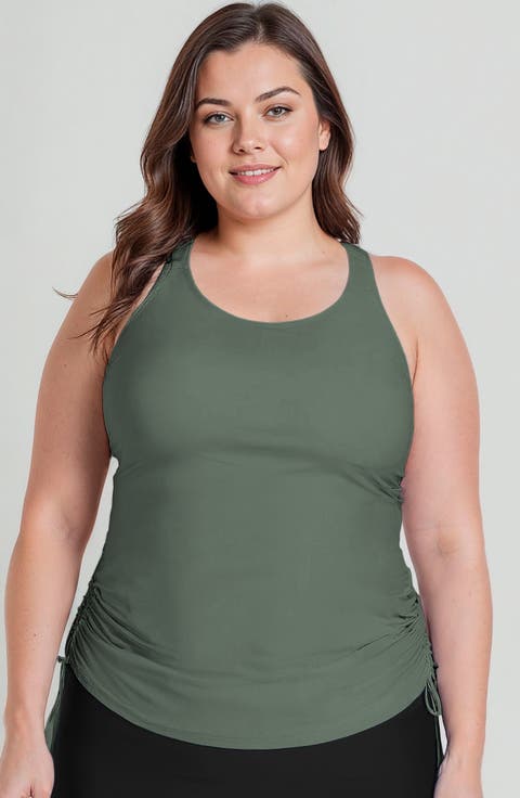 Plus Size Maya Tankini Swim Top With Built-in Bra