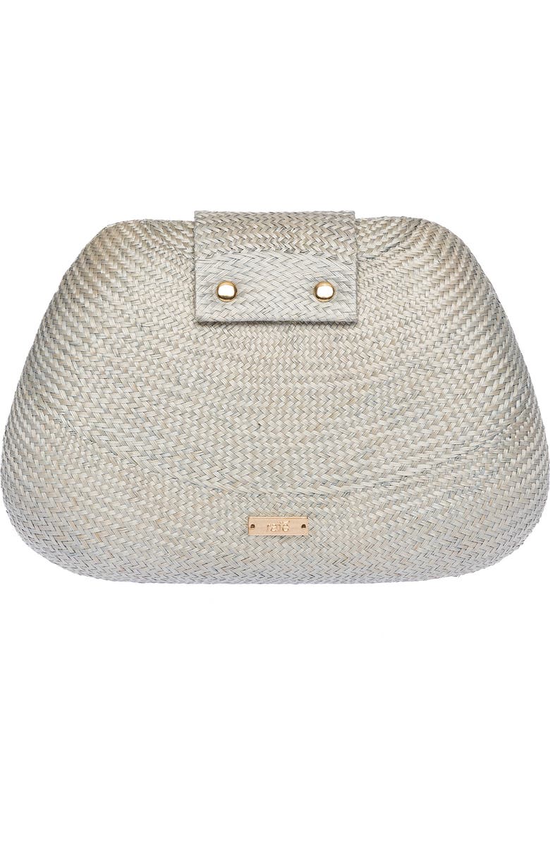 Rafe New York Tamu Bean Clutch, Alternate, color, Light Grey