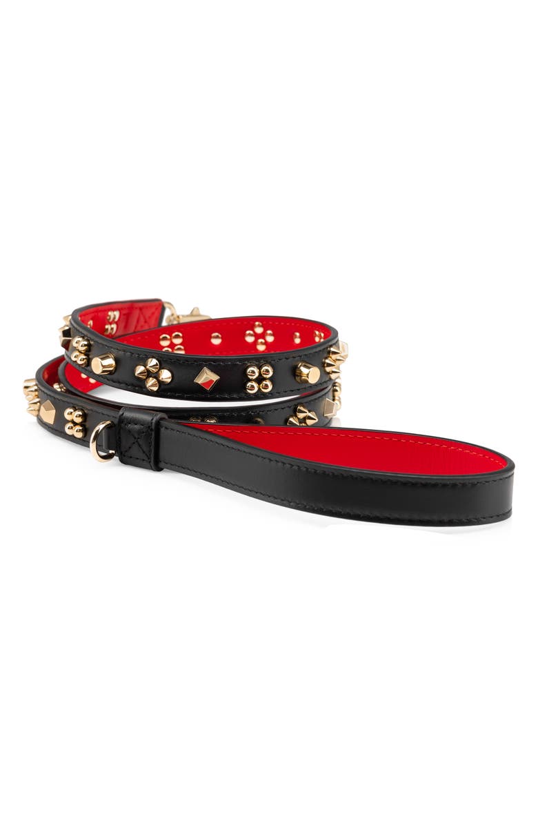 Christian Louboutin Medium Cara Loubileash Spike Pet Leash, Alternate, color, 