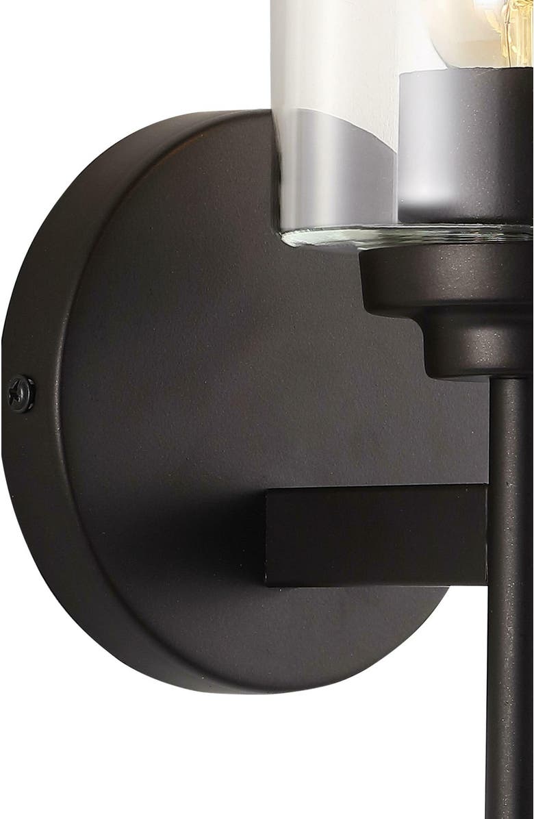 JONATHAN Y Juno 1-Light Farmhouse Industrial Iron Cylinder LED Sconce, Alternate, color, Oil Rubbed Bronze