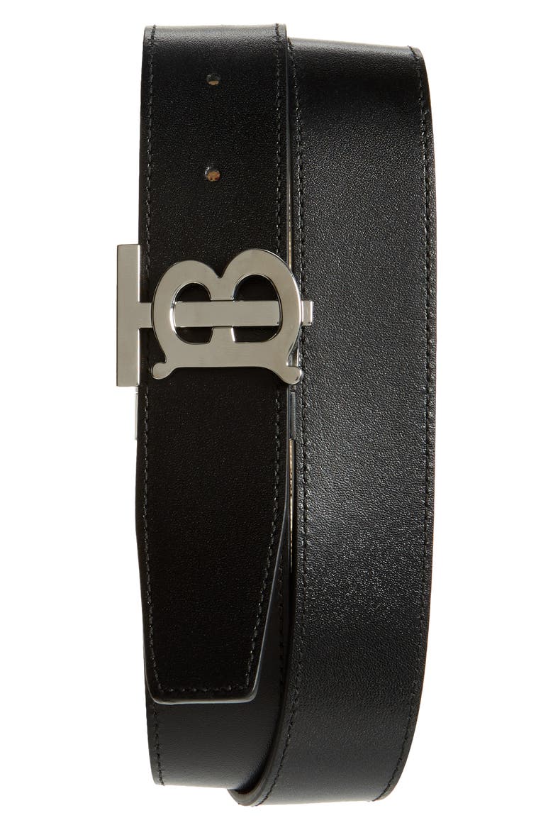 TB Check Reversible Belt, Alternate, color, ARCHIVE BEIGE/ SILVER