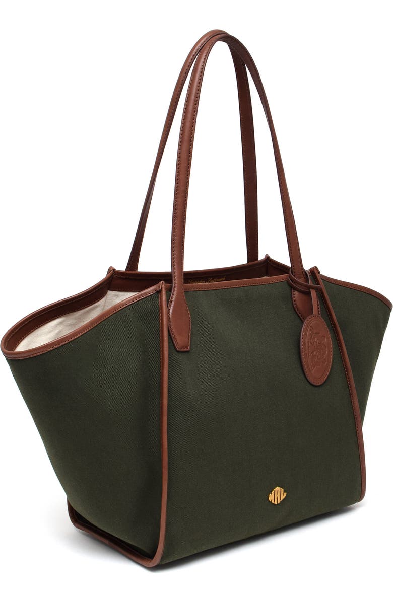 New Amsterdam Leatherworks Waverly Twill Tote, Alternate, color, Olive
