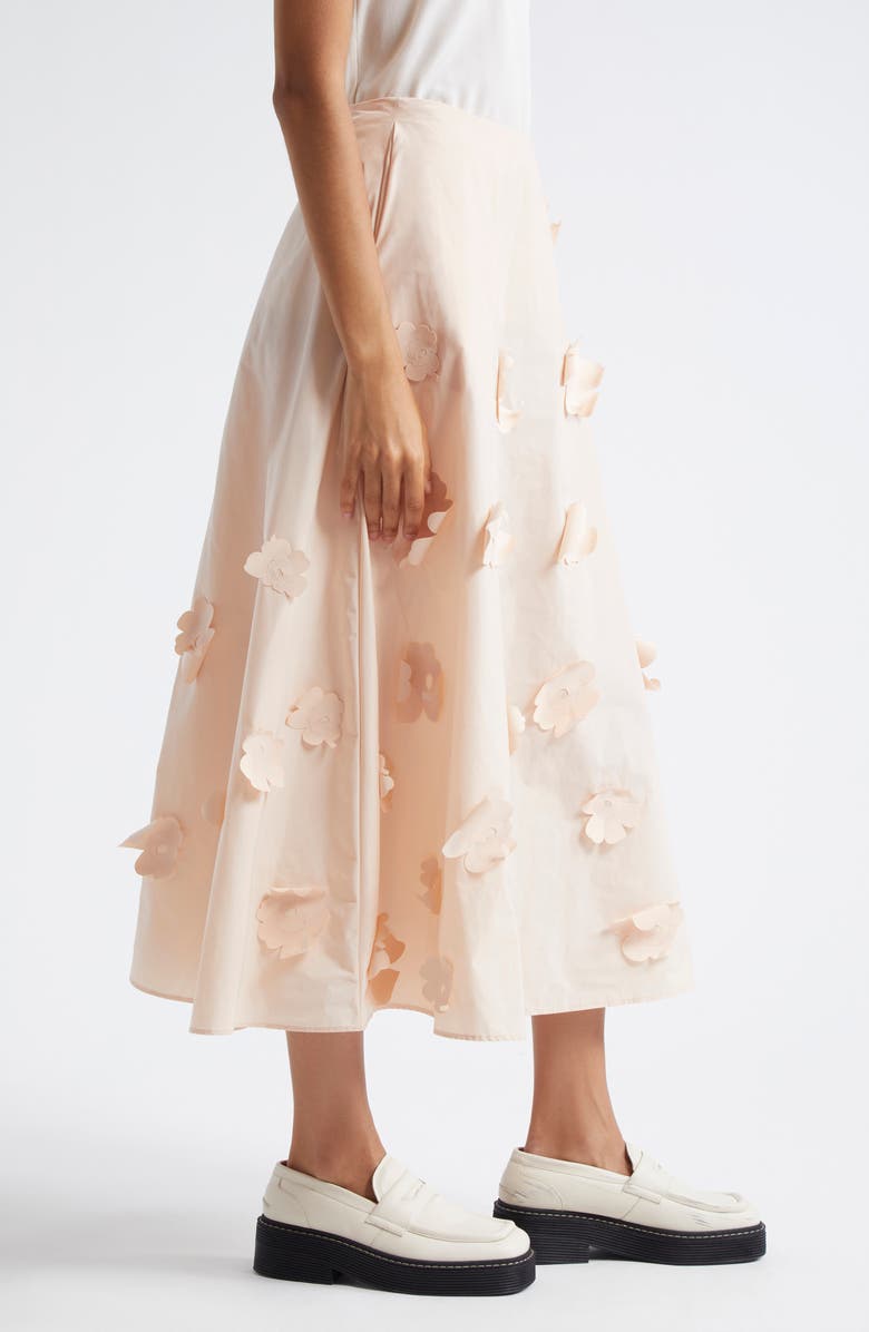 Marimekko Kumarrus Unikko Floral Appliqué Maxi Skirt, Alternate, color,