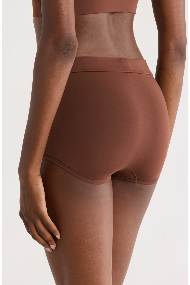 Luxe Bold Stretch Modal Boyshorts, Alternate, color, ESPRESSO