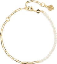 Kendra Scott Markie Half Chain & Freshwater Pearl Bracelet