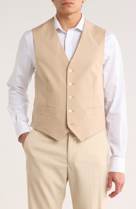 Stretch Cotton Tuxedo Vest