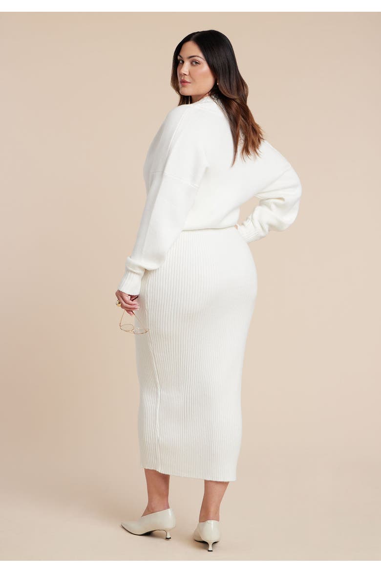 Wrap Sweater Maxi Dress, Alternate, color, COCONUT MILK