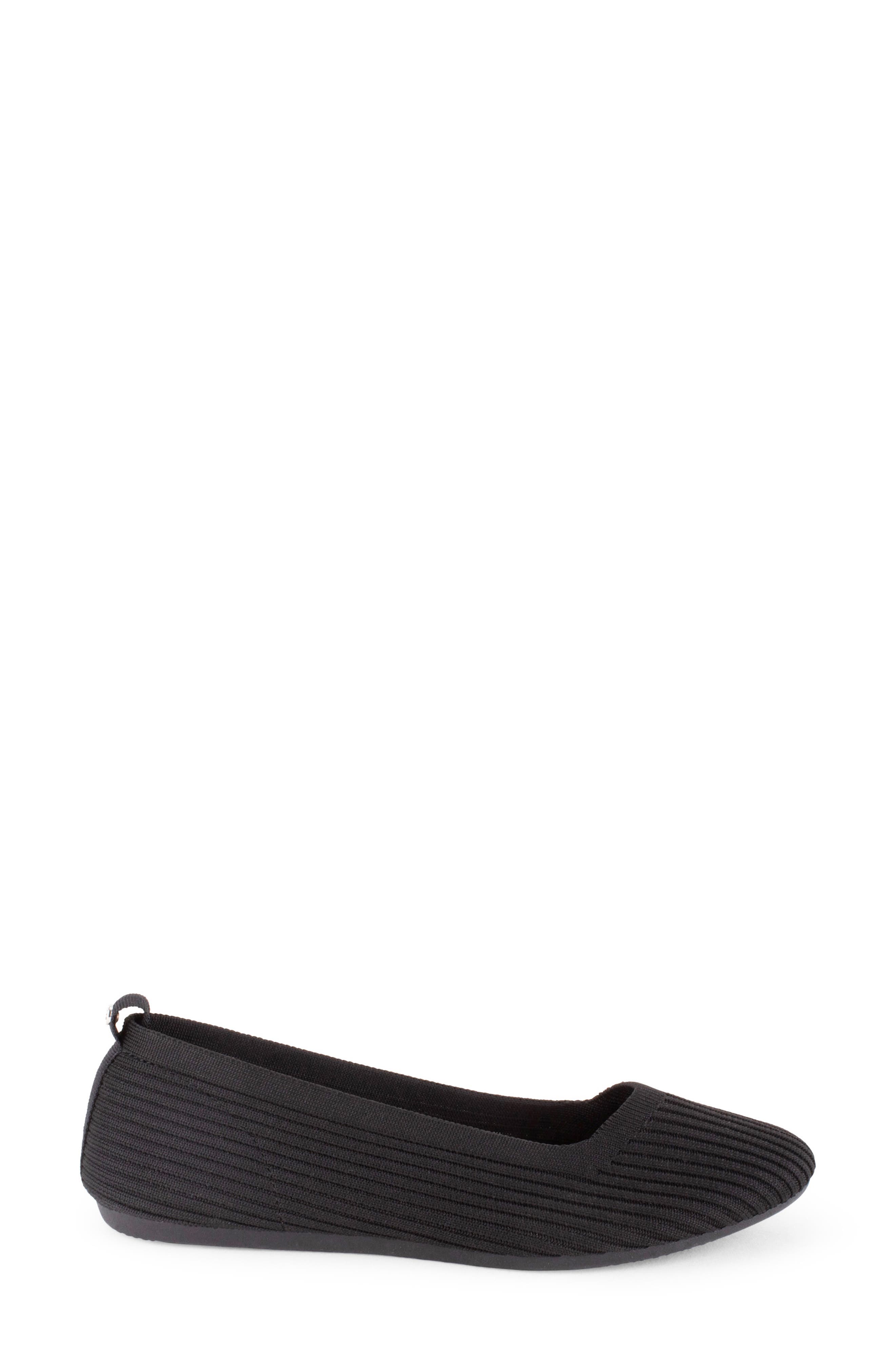 Tahari Vilamoura Knit Ballet Flat, Alternate, color, Black
