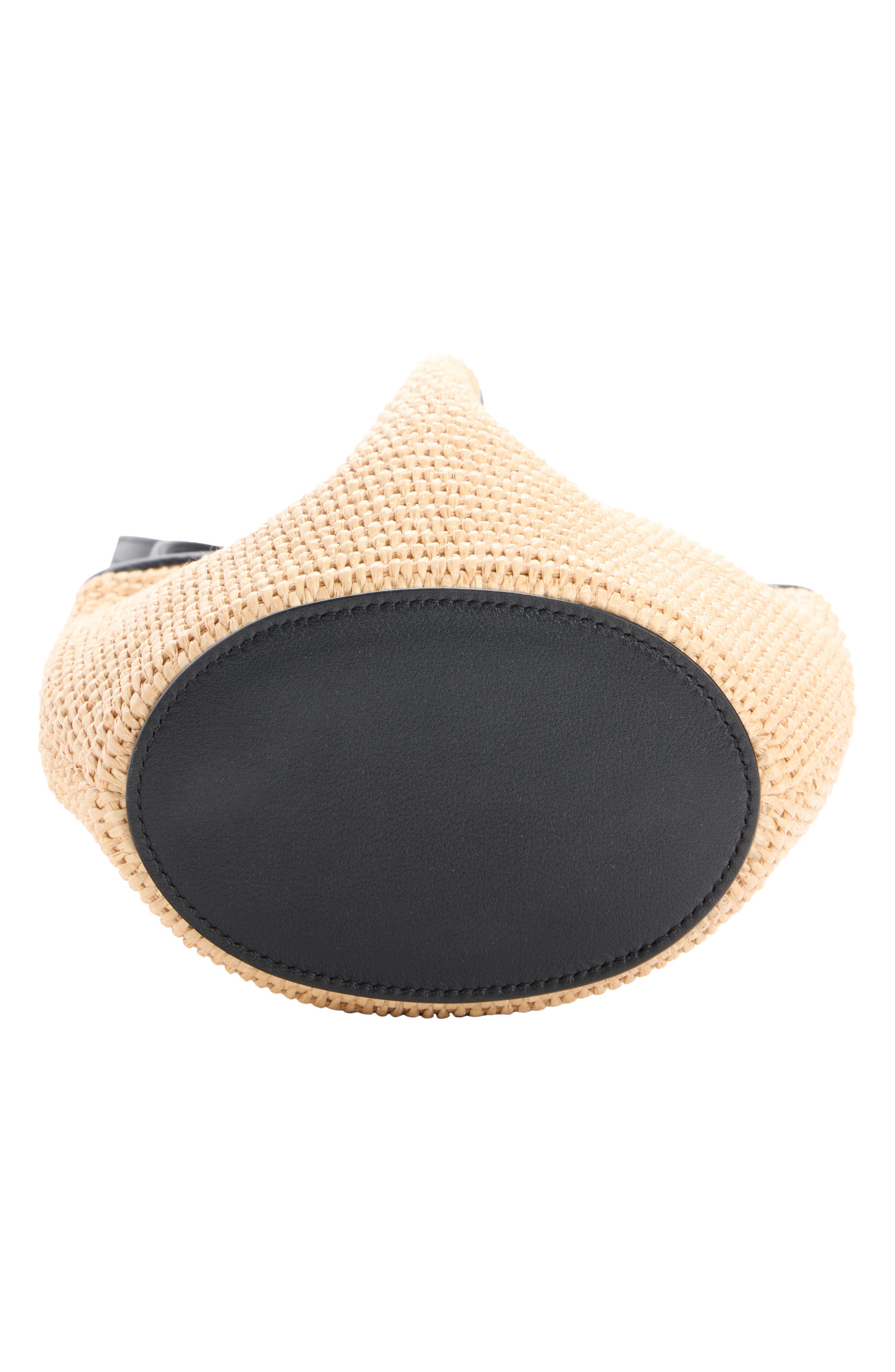 Givenchy Nano Snap Raffia Bucket Bag, Alternate, color, Natural