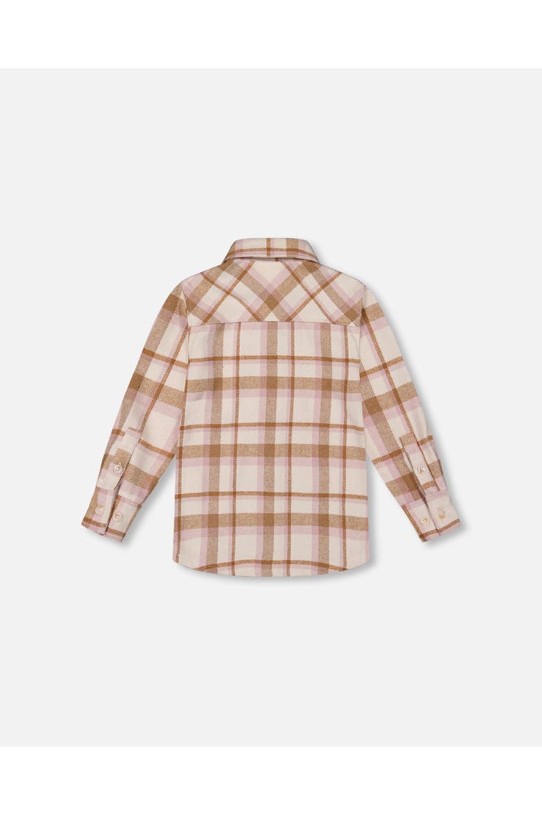 Plaid Overshirt, Alternate, color, Off-White, Beige and Pink