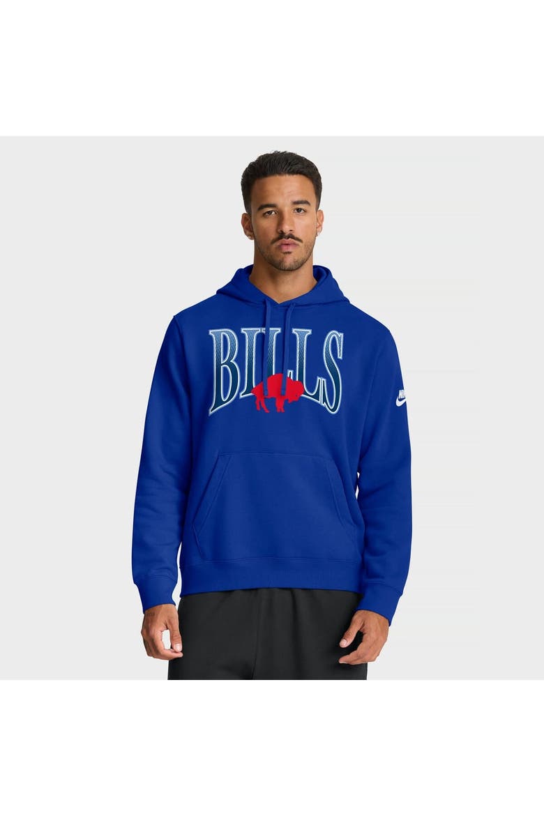 Men's Nike Royal Buffalo Bills Full Blitz Club Fleece Pullover Hoodie, Main, color, Royal