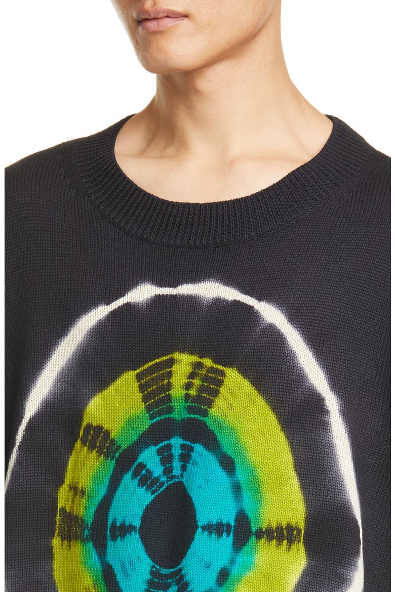 Tie Dye Loose Fit Sweater, Alternate, color, BLACK