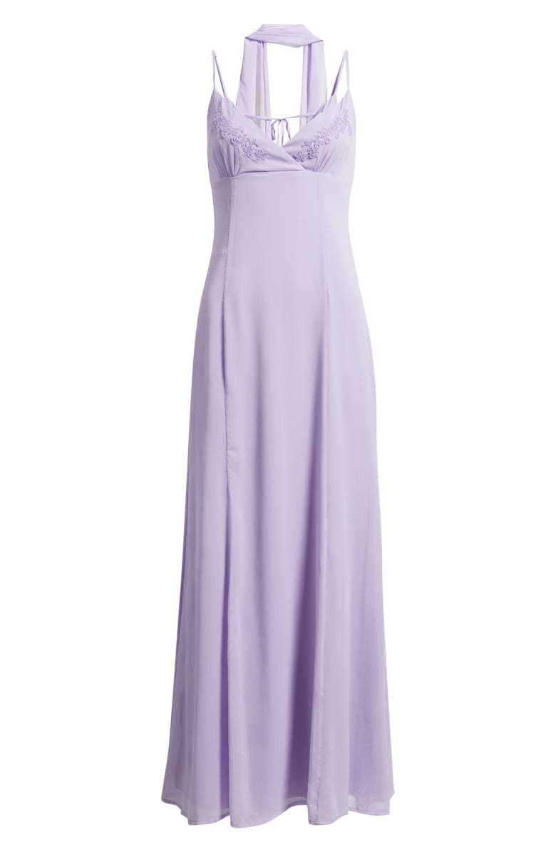 Princess Polly Jadira Open Back Maxi Dress & Scarf Set, Alternate, color, 